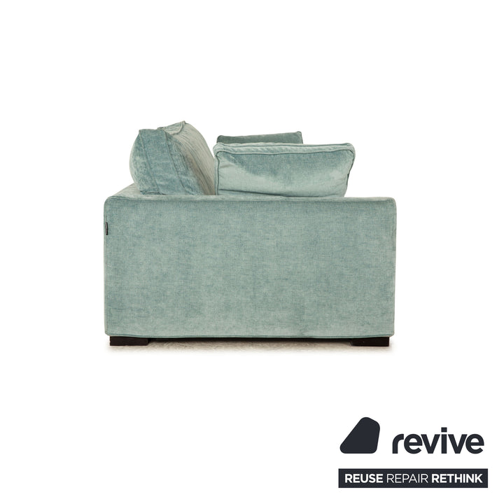 Roche Bobois Stoff Dreisitzer Hellblau Mint Sofa Couch