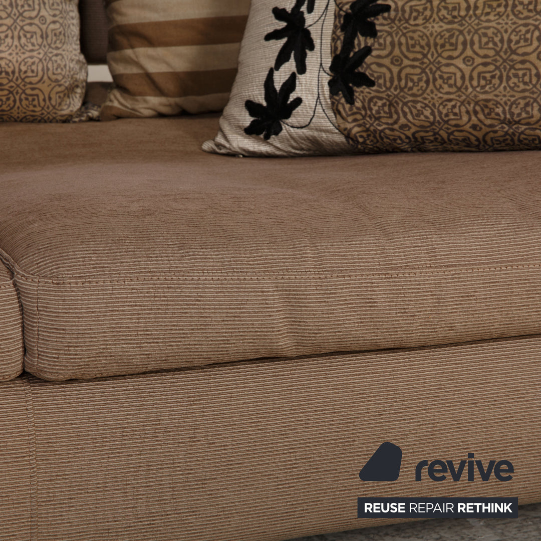 Roche Bobois Stoff Sofa Beige Dreisitzer Couch