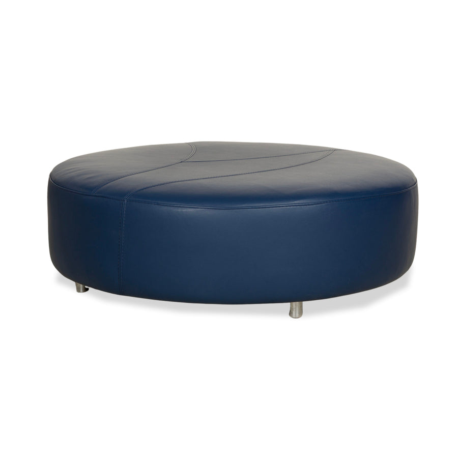 Roche Bobois TANGRAM Leder Hocker Blau