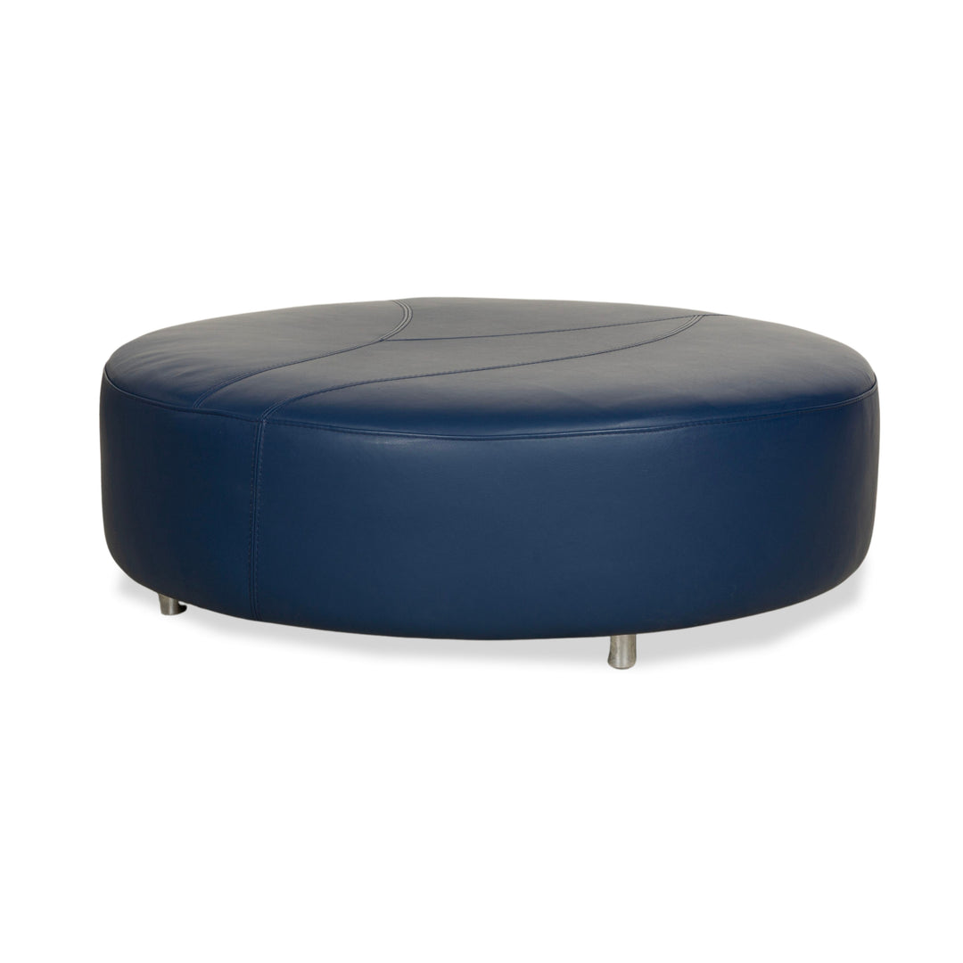 Roche Bobois TANGRAM Leder Hocker Blau