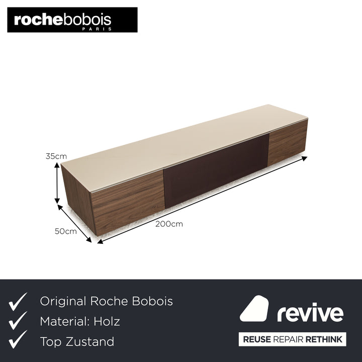 Roche Bobois TEMPO Buffet en Bois Marron Meuble TV