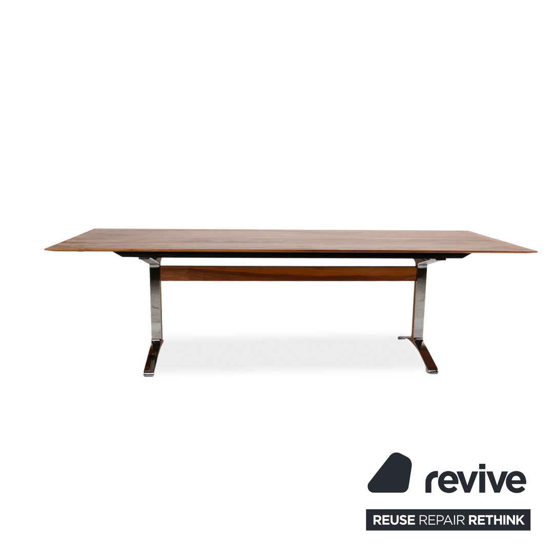 Rodam Pi Wooden Dining Table Brown Walnut Extendable 260-320 x 75 x 100cm