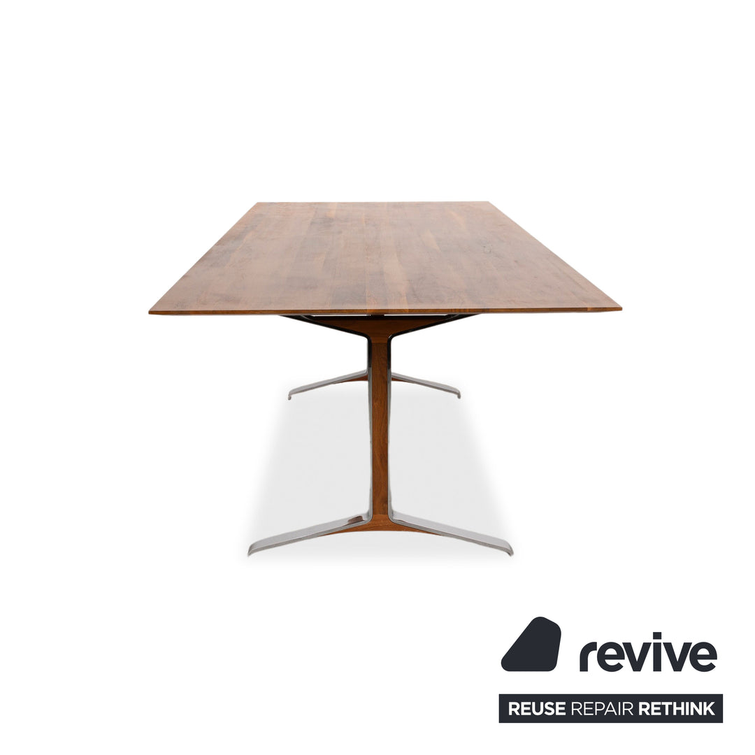 Rodam Pi Wooden Dining Table Brown Walnut Extendable 260-320 x 75 x 100cm