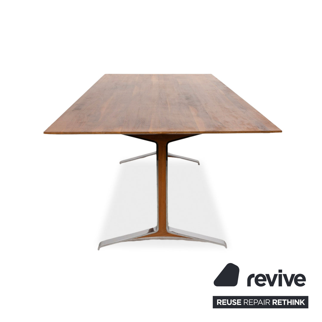 Rodam Pi Wooden Dining Table Brown Walnut Extendable 260-320 x 75 x 100cm