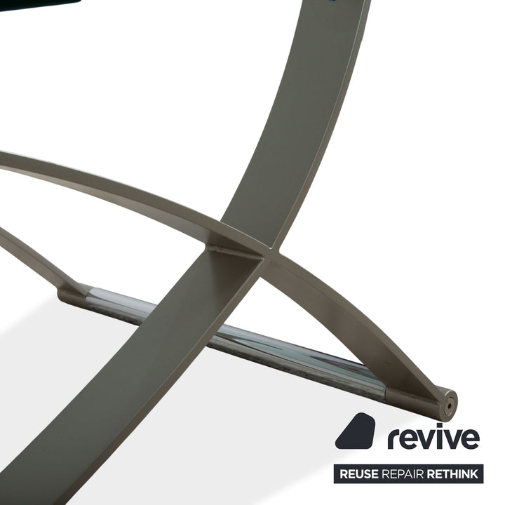 Rolf Benz 1150 Couchtisch Glas Silber Chrom