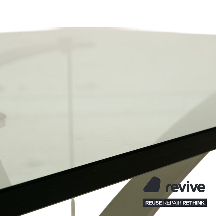 Table basse en verre Rolf Benz 1150 argent