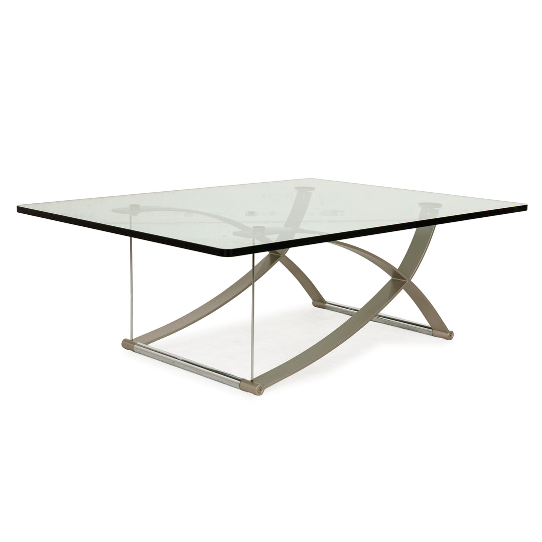 Rolf Benz 1150 Glas Couchtisch	Silber