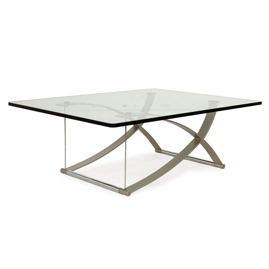Table basse en verre argenté Rolf Benz 1150