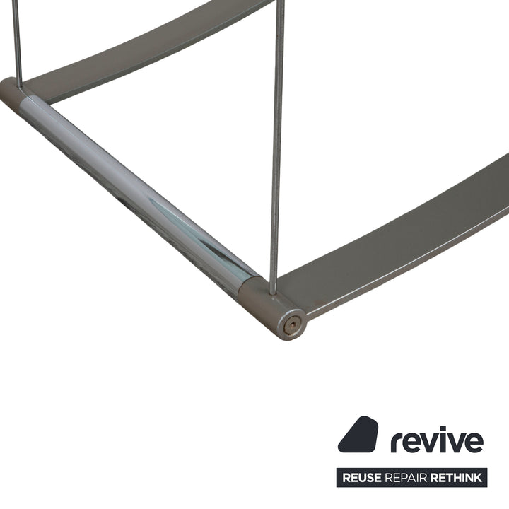 Rolf Benz 1150 Glas Couchtisch Silber