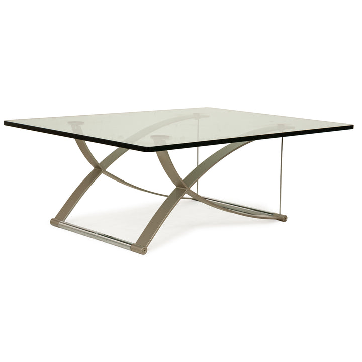 Rolf Benz 1150 Glas Couchtisch Silber