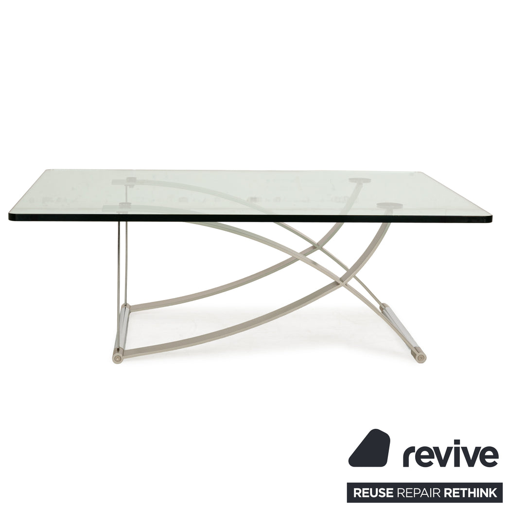 Rolf Benz 1150 Glas Couchtisch	Silber