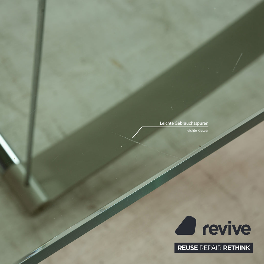 Rolf Benz 1150 Glas Couchtisch Silber