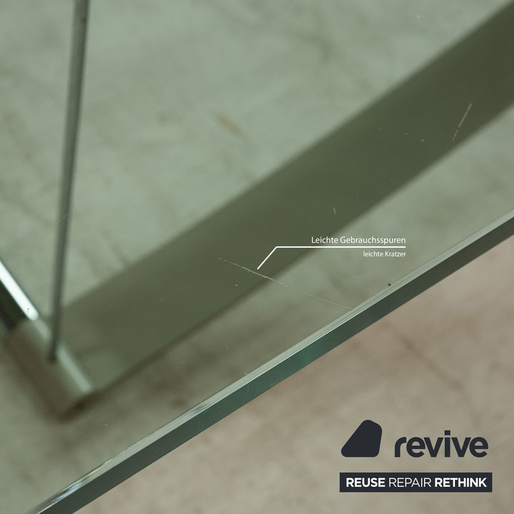 Rolf Benz 1150 Glas Couchtisch Silber