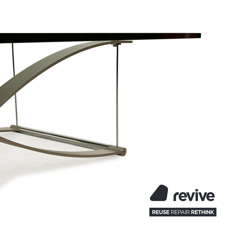 Rolf Benz 1150 Glas Couchtisch Silber