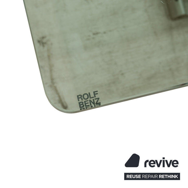 Rolf Benz 1150 Glas Couchtisch Silber