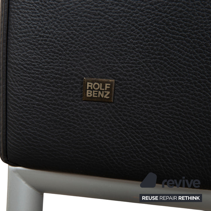 Rolf Benz 1200 Garnitur Leder 2x Sessel Schwarz