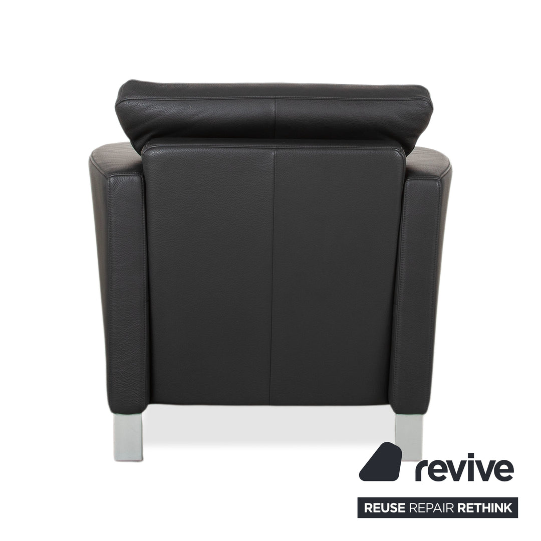 Rolf Benz 1200 Leder Sessel Schwarz