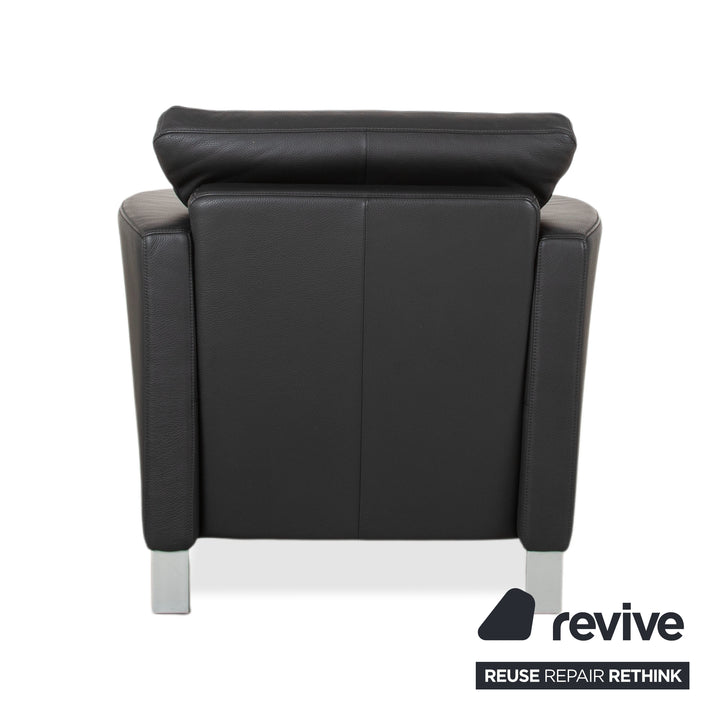 Rolf Benz 1200 Leder Sessel Schwarz