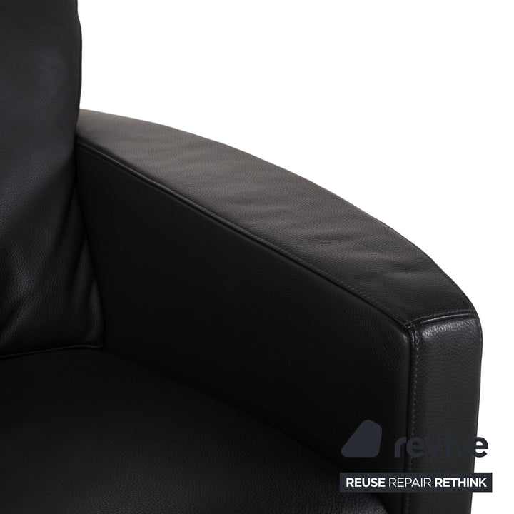 Rolf Benz 1200 Leder Sessel Schwarz