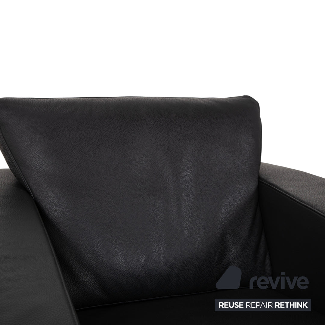 Rolf Benz 1200 Leder Sessel Schwarz