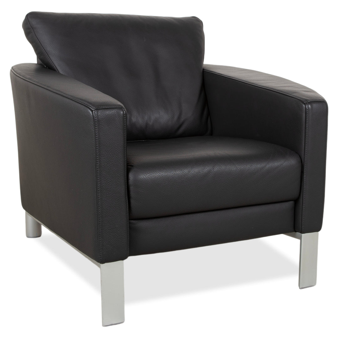 Rolf Benz 1200 Leder Sessel Schwarz