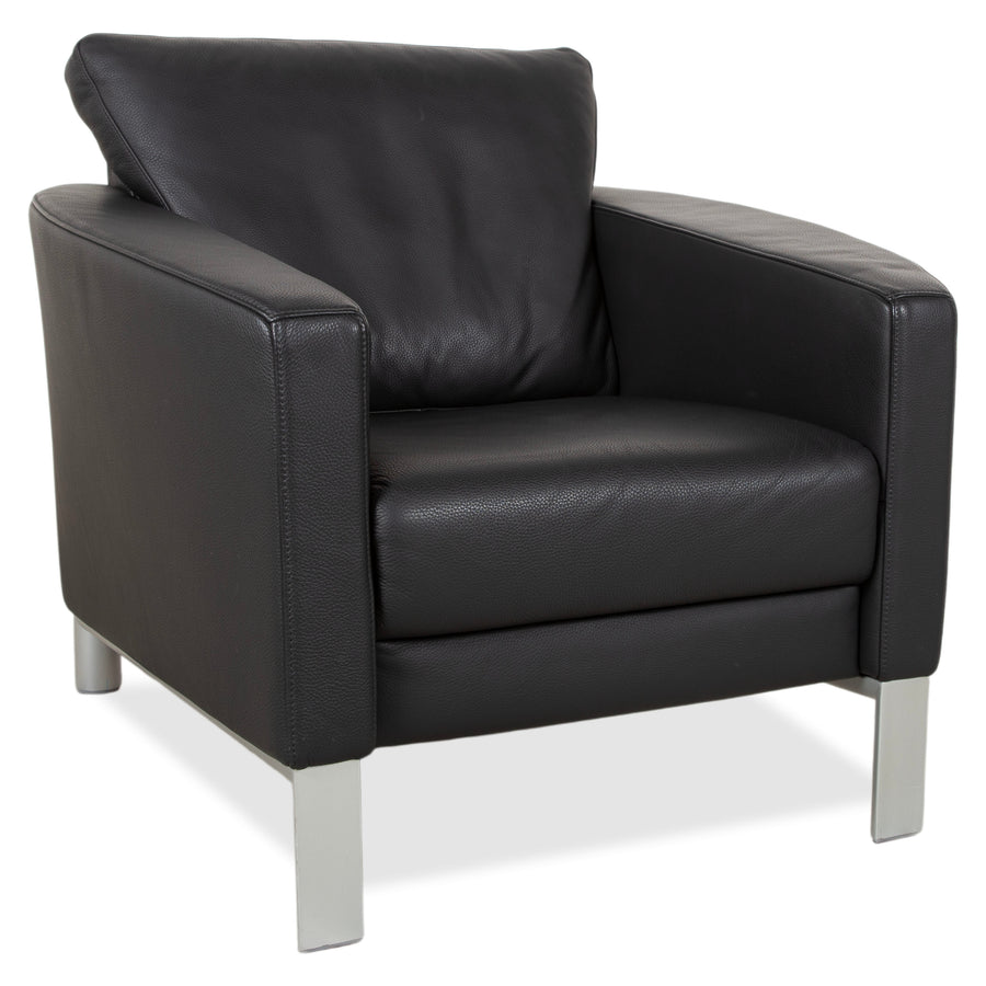 Rolf Benz 1200 Leder Sessel Schwarz