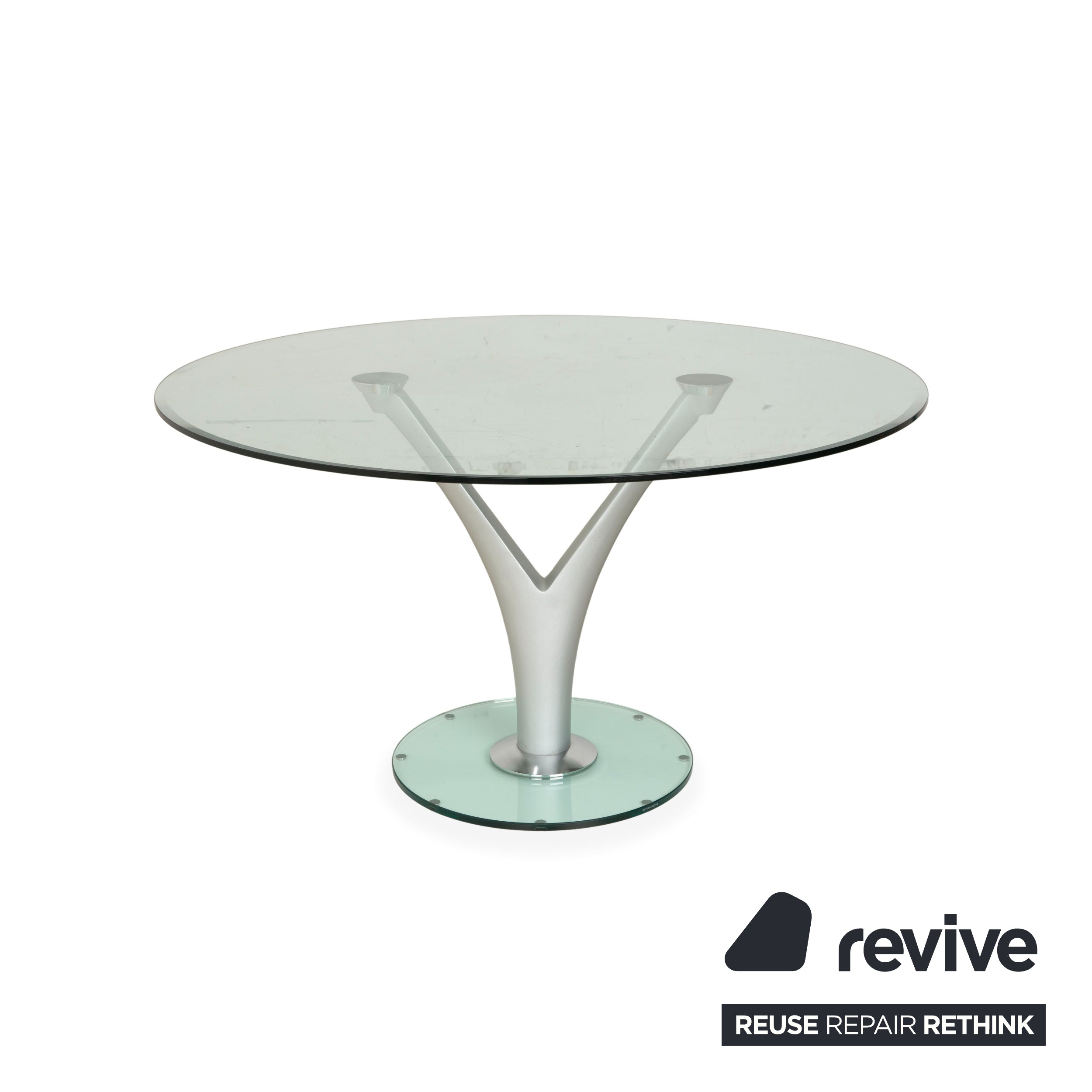 Rolf Benz 1210 Glas Esstisch Silber