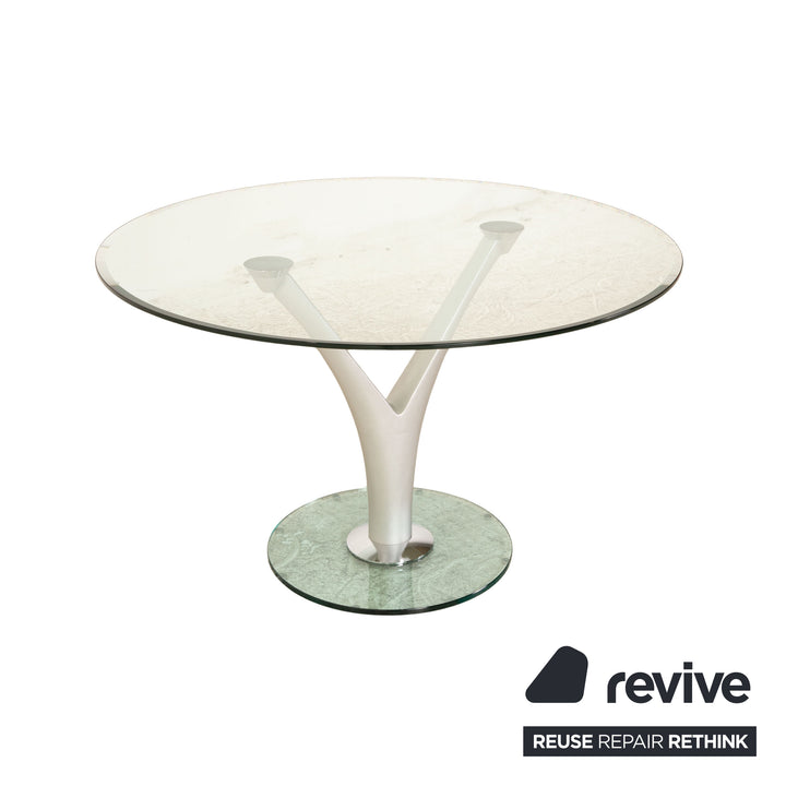 Rolf Benz 1210 Glass Dining Table Silver Grey