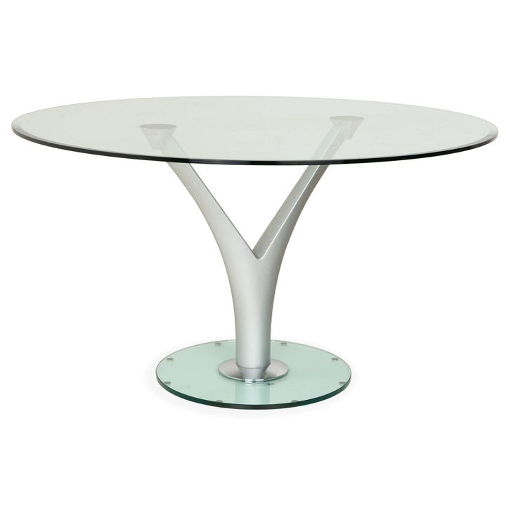 Rolf Benz 1210 Glas Esstisch Silber