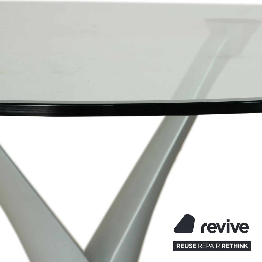 Rolf Benz 1210 Glas Esstisch Silber