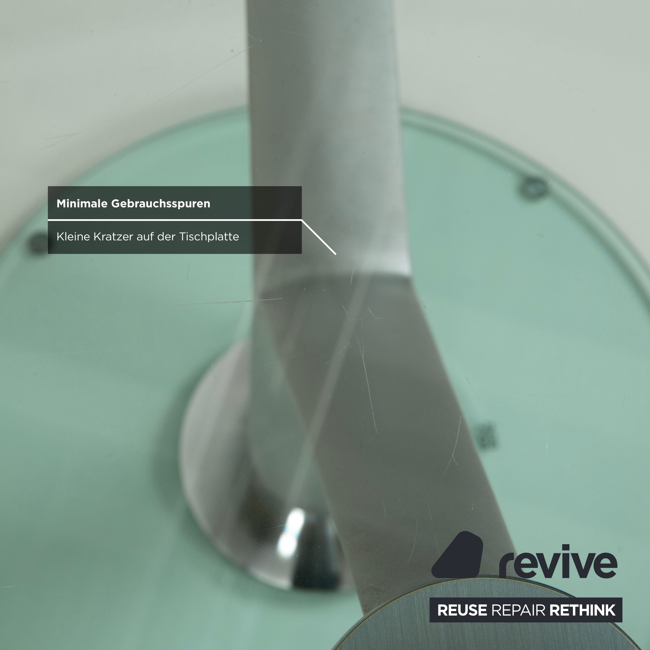 Rolf Benz 1210 Glas Esstisch Silber