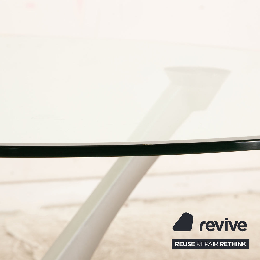 Rolf Benz 1210 Glass Dining Table Silver Grey