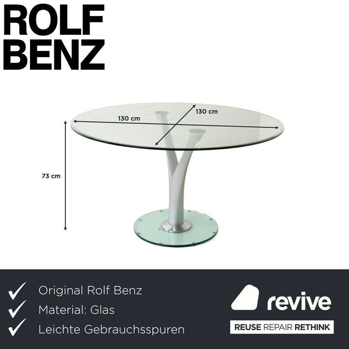 Rolf Benz 1210 Glas Esstisch Silber