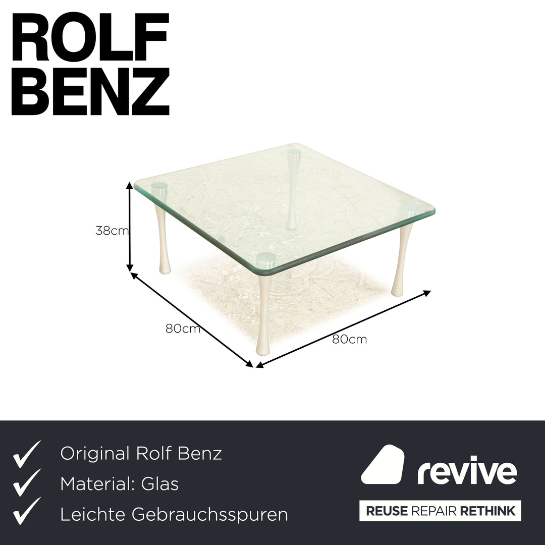 Rolf Benz 1290 glass coffee table silver