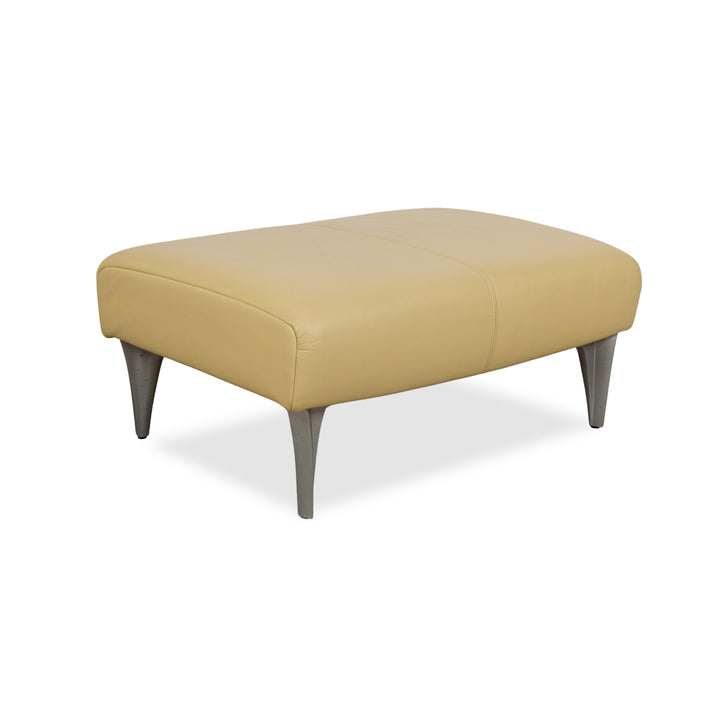 Rolf Benz 1600 Leather Stool Yellow