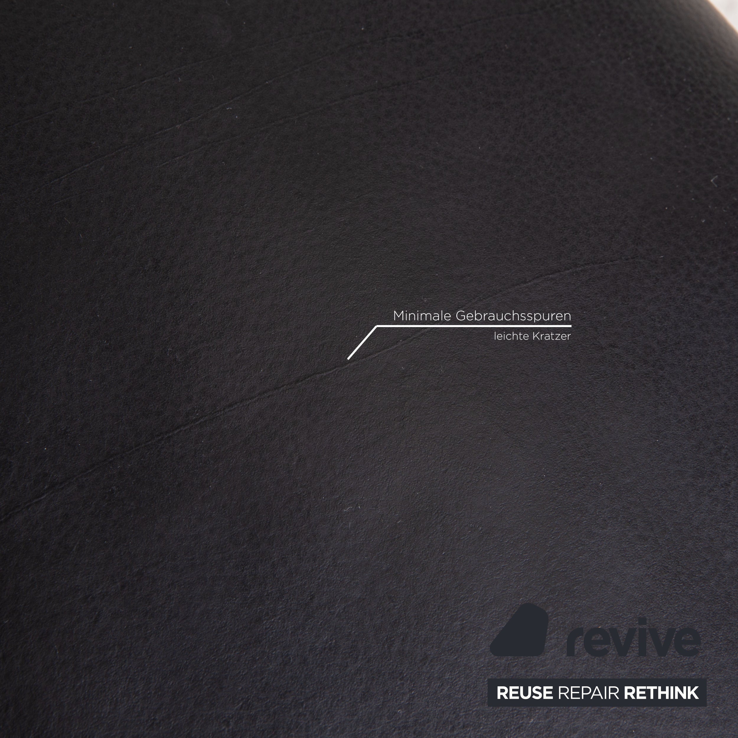 Rolf Benz 1600 Canapé en cuir noir Fonction canapé deux places