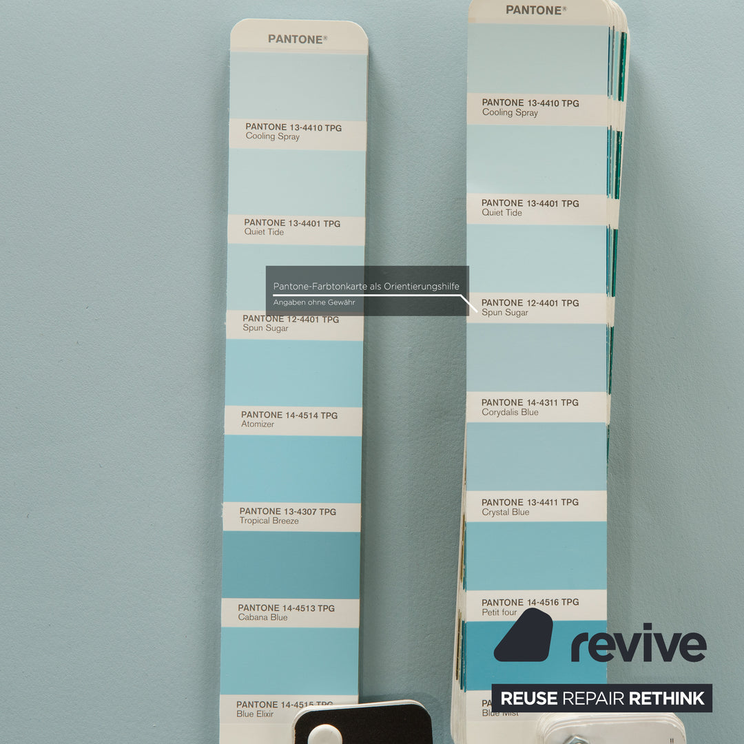 Rolf Benz 1600 Leather Two Seater Light Blue Blue Manual Function Sofa Couch