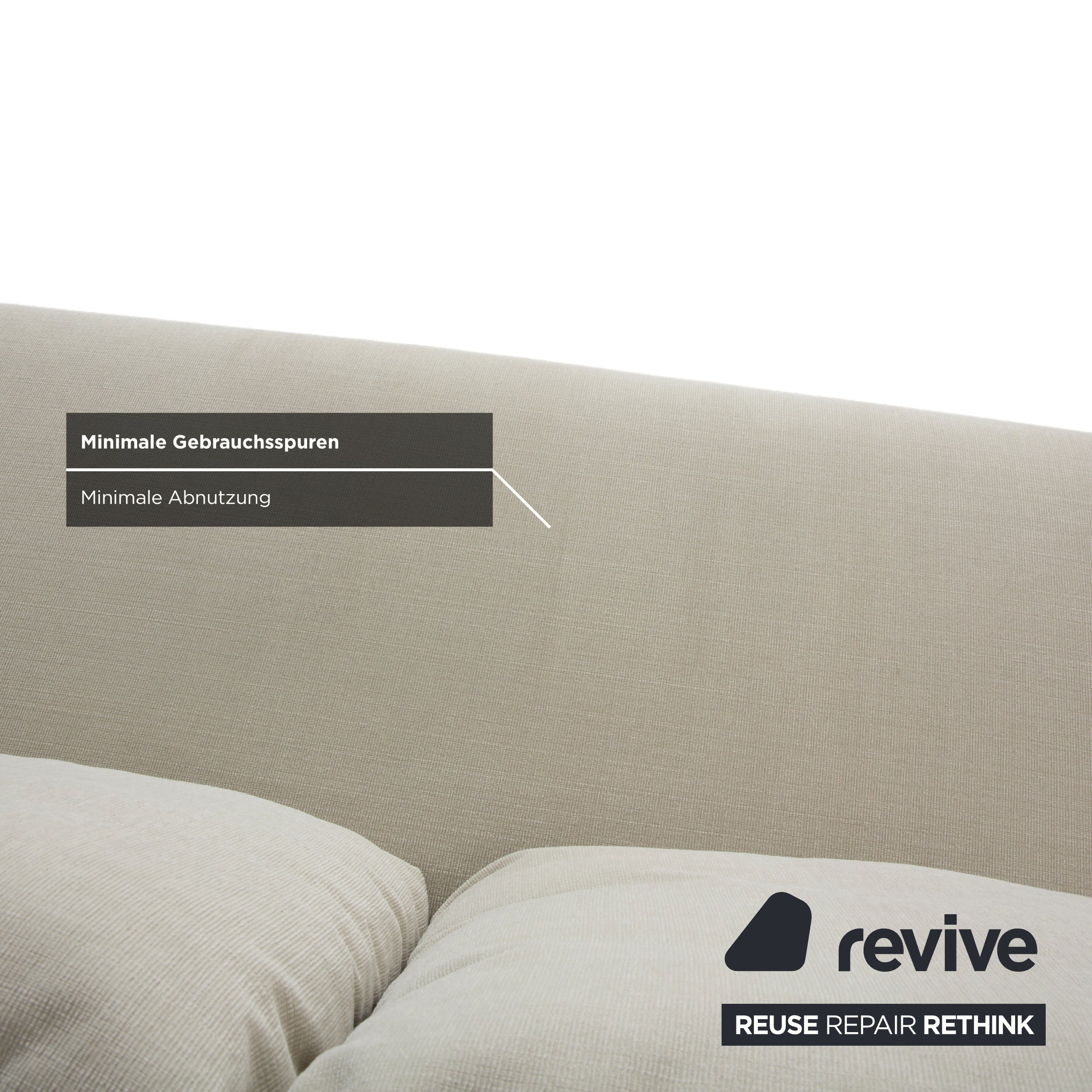 Rolf Benz 1600 Stoff 2x Zweisitzer Creme Mint manuelle Funktion Sofa Couch