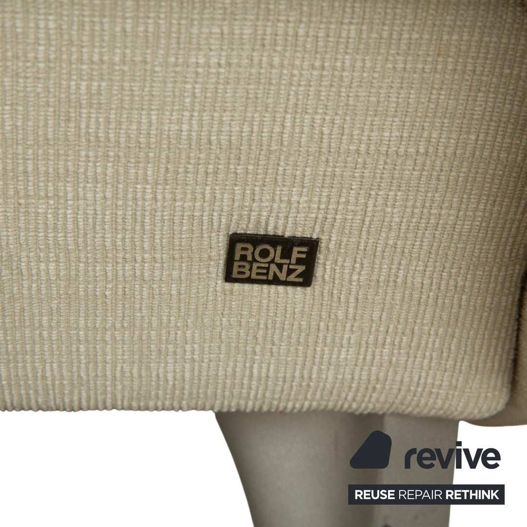 Rolf Benz 1600 Stoff 2x Zweisitzer Creme Mint manuelle Funktion Sofa Couch