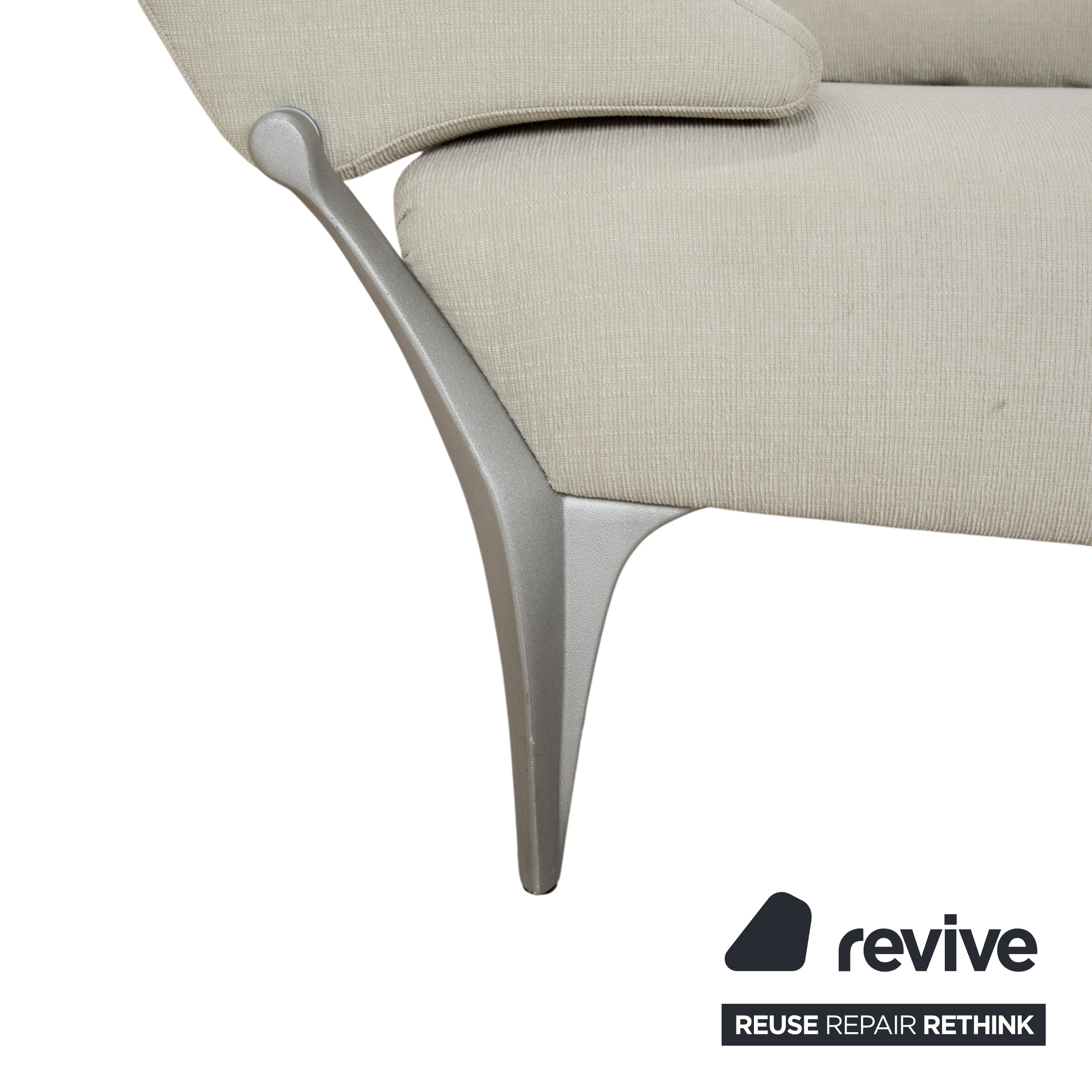 Rolf Benz 1600 Stoff 2x Zweisitzer Creme Mint manuelle Funktion Sofa Couch