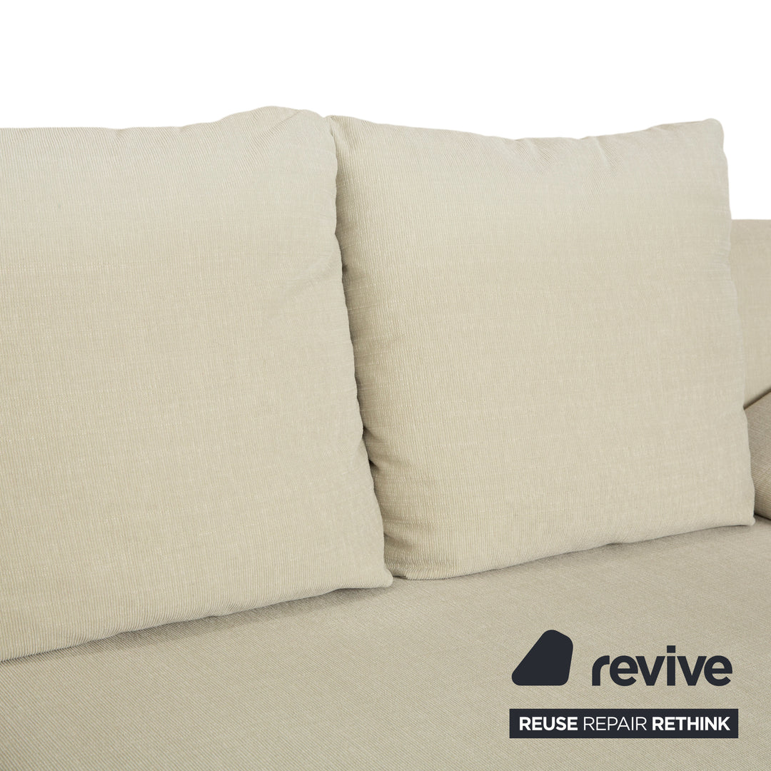 Rolf Benz 1600 Stoff 2x Zweisitzer Creme Mint manuelle Funktion Sofa Couch