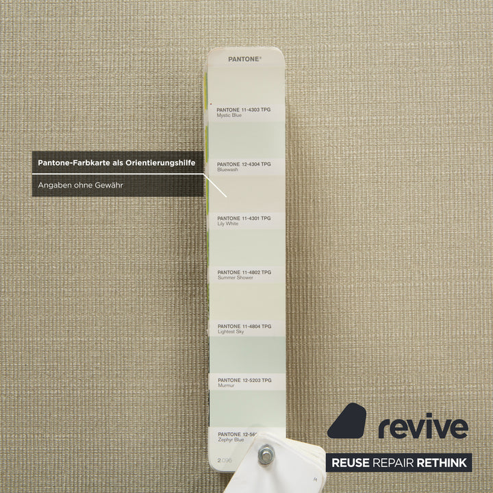 Canapé 2 places Rolf Benz 1600 en tissu crème menthe, à réglage manuel.