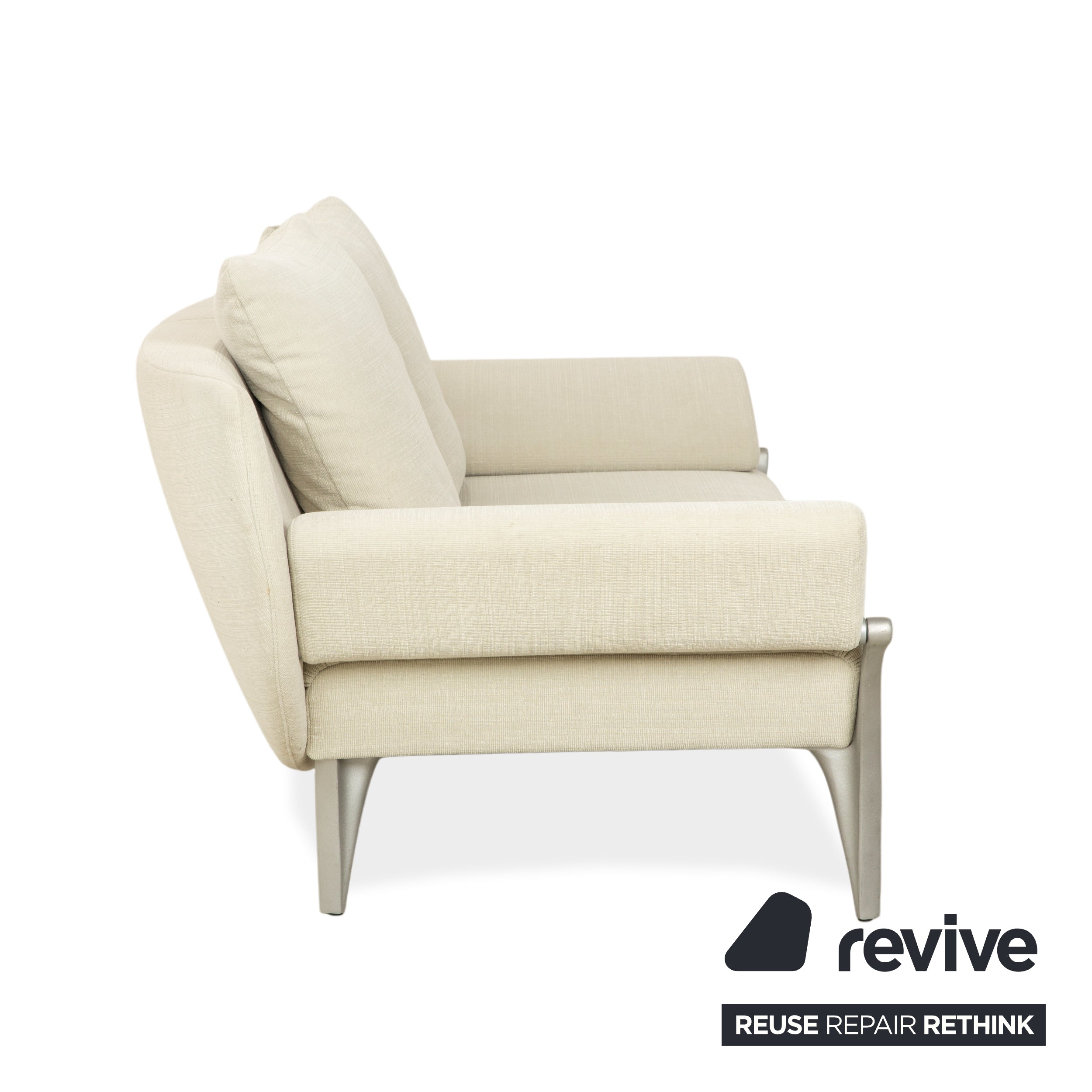 Rolf Benz 1600 Stoff 2x Zweisitzer Creme Mint manuelle Funktion Sofa Couch