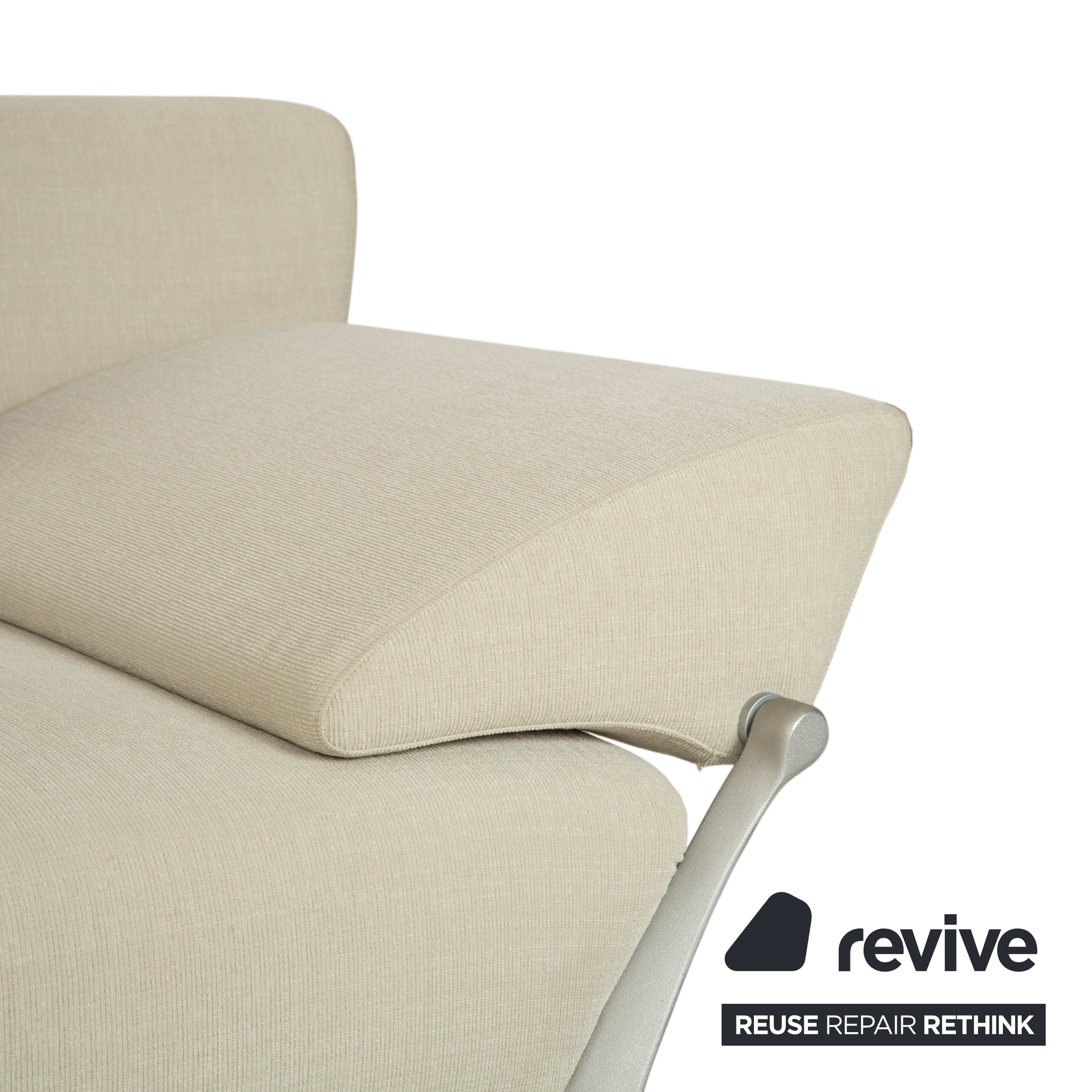 Rolf Benz 1600 Stoff 2x Zweisitzer Creme Mint manuelle Funktion Sofa Couch