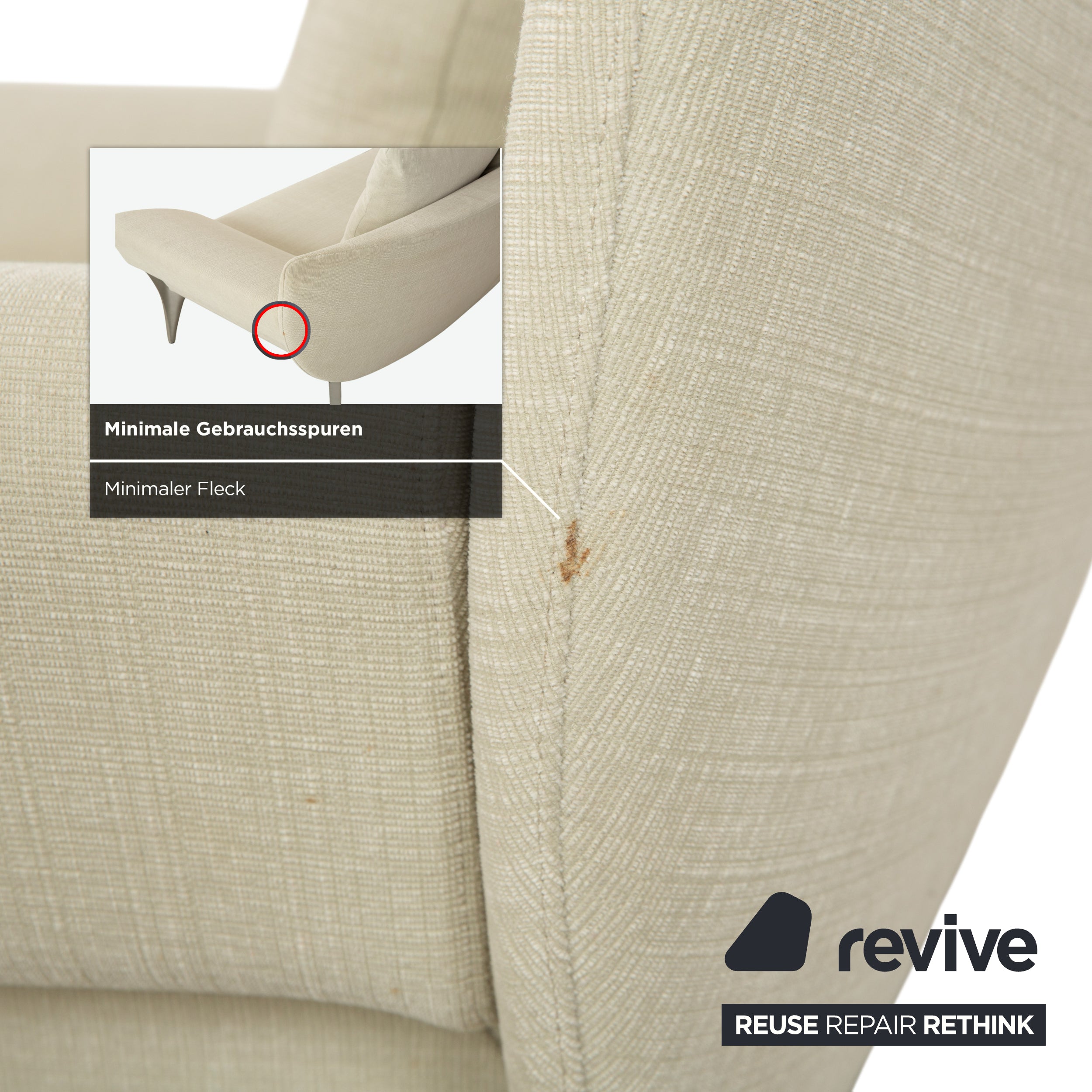 Rolf Benz 1600 Stoff 2x Zweisitzer Creme Mint manuelle Funktion Sofa Couch