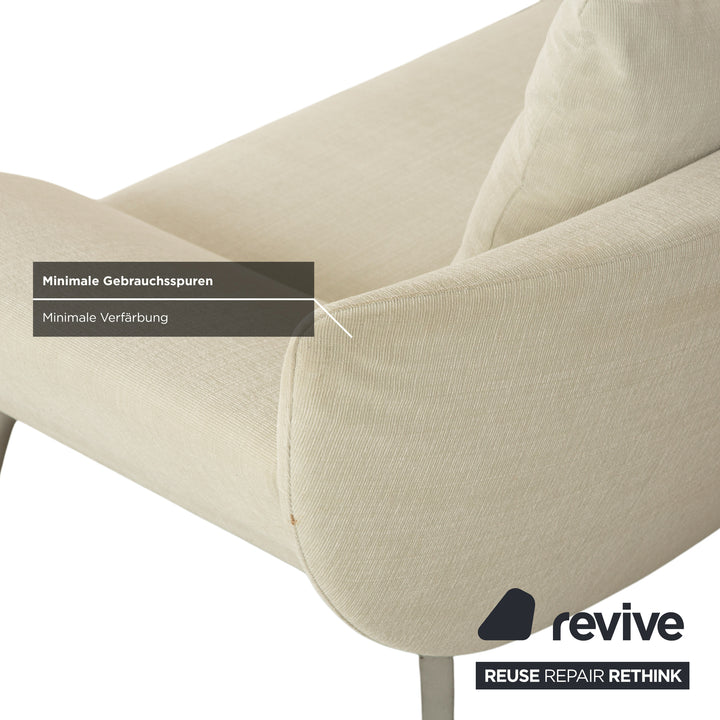 Rolf Benz 1600 Stoff 2x Zweisitzer Creme Mint manuelle Funktion Sofa Couch