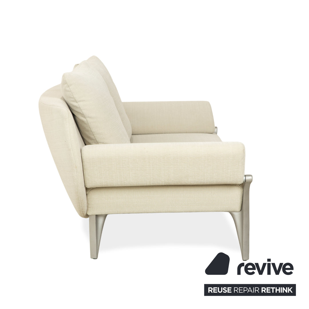 Rolf Benz 1600 Stoff 2x Zweisitzer Creme Mint manuelle Funktion Sofa Couch