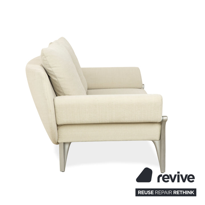 Rolf Benz 1600 Stoff 2x Zweisitzer Creme Mint manuelle Funktion Sofa Couch