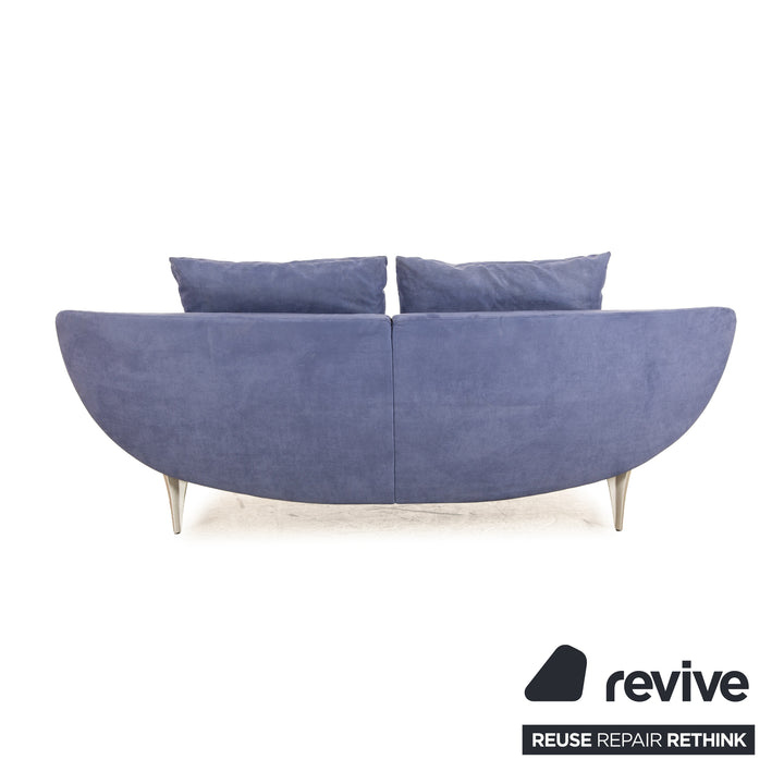Rolf Benz 1600 Stoff Zweisitzer Blau manuelle Funktion Sofa Couch