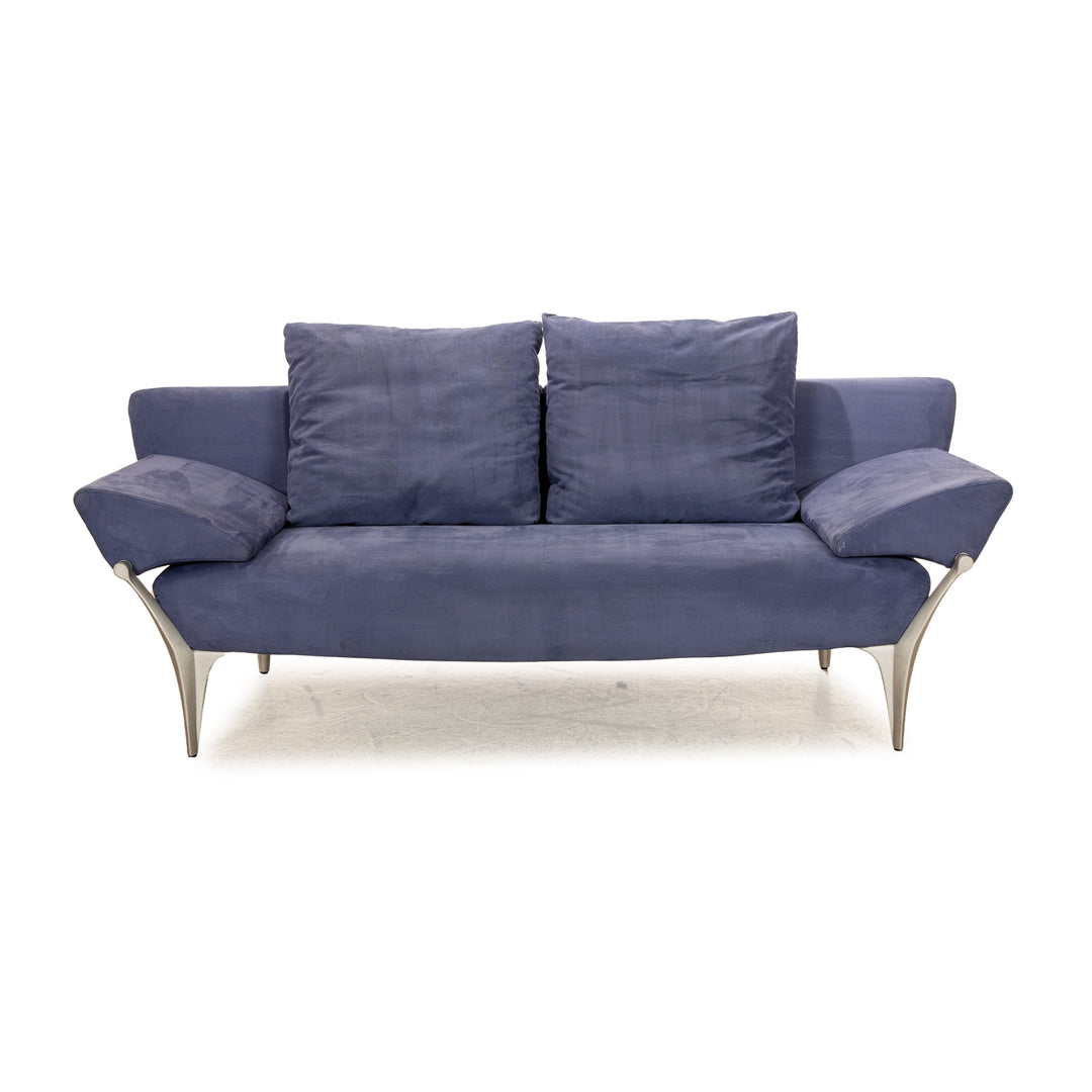 Rolf Benz 1600 Stoff Zweisitzer Blau manuelle Funktion Sofa Couch